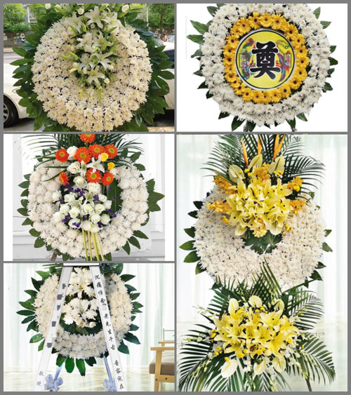 安徽黄山市休宁县山斗乡青岭村花圈速递